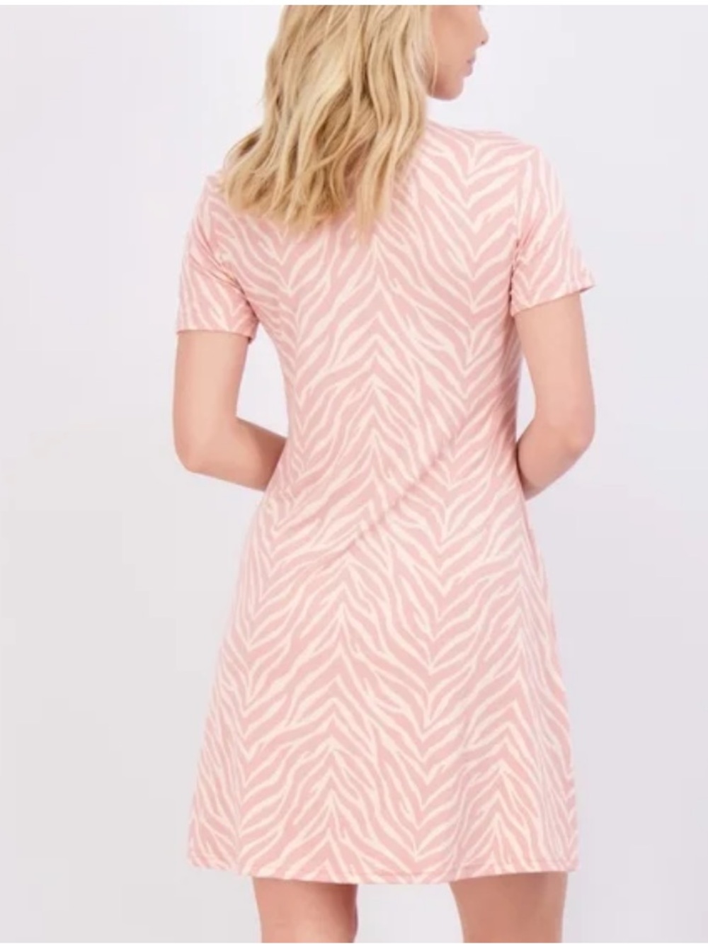 Real Essential Pink Zebra Swing Dress Size Small